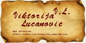 Viktorija Lučanović vizit kartica